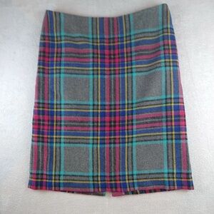 Talbots Multicolor Plaid Pencil Skirt